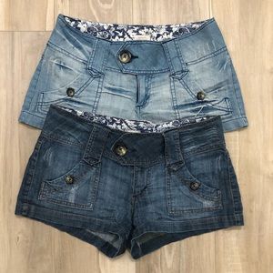 Denim shorts